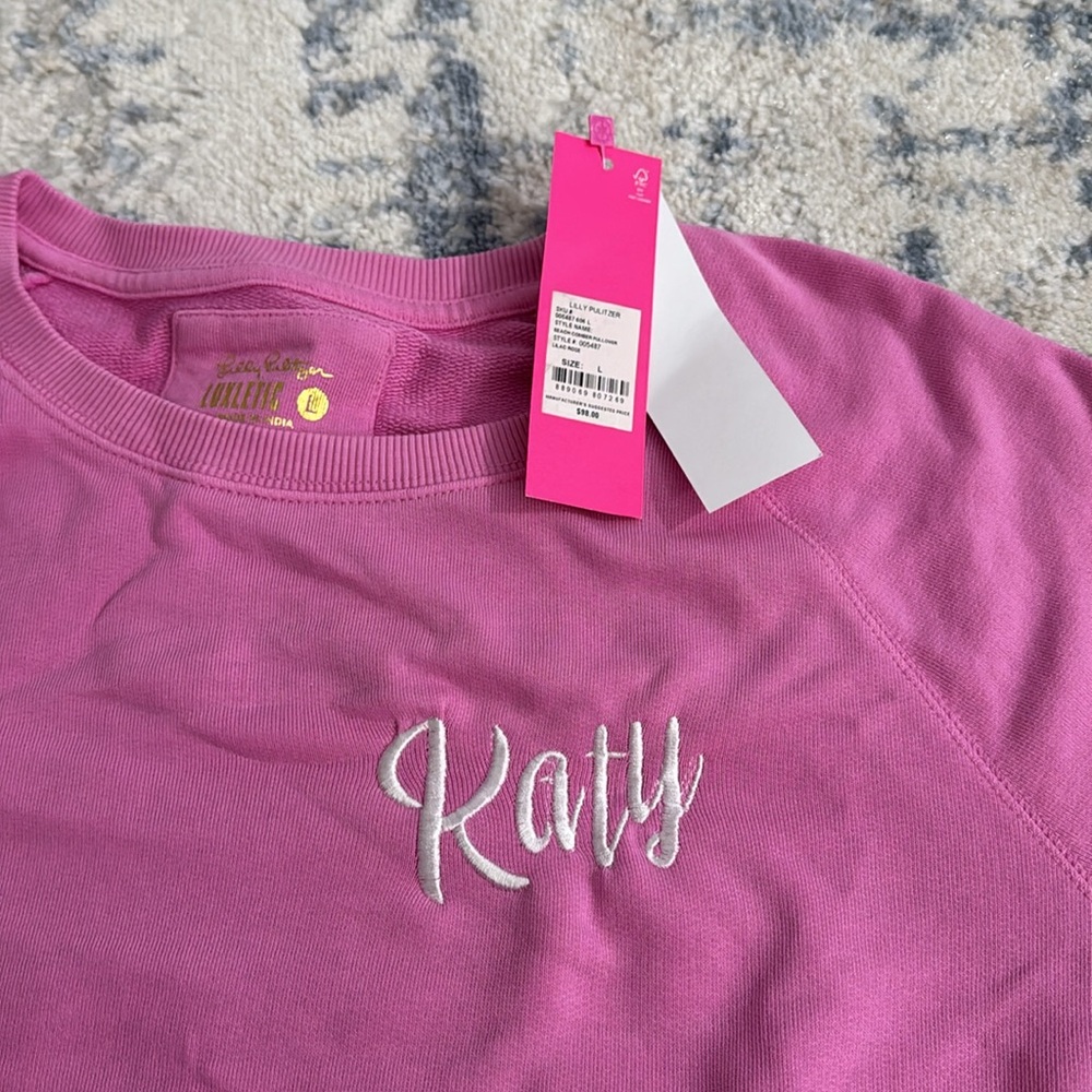 Lilly Pulitzer beachcomber size large in lilac rose - Picture 2 of 2